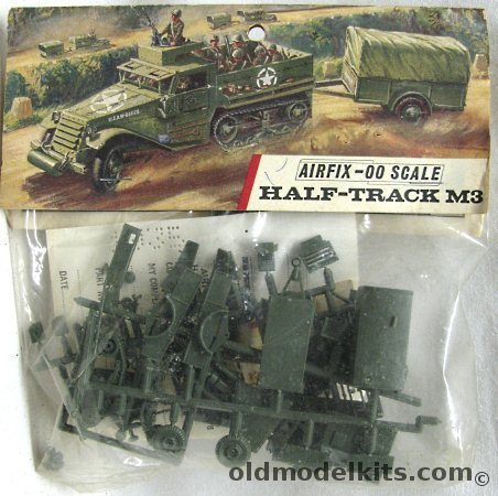 Airfix 1/76 M3 (M-3) Half-Track - Personnel Carrier and Trailer - Bagged, A13 plastic model kit